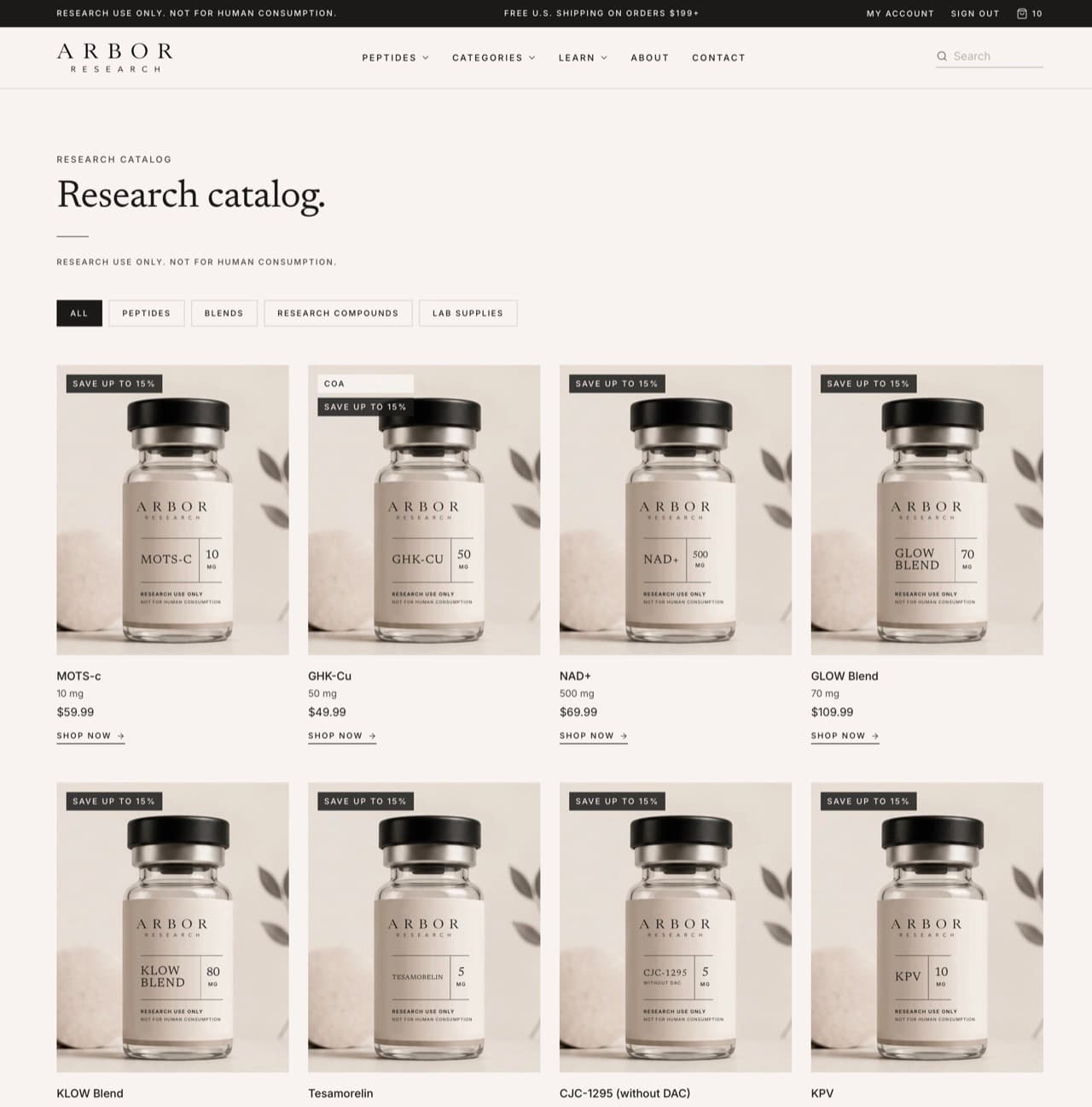 Arbor Research: Catalog