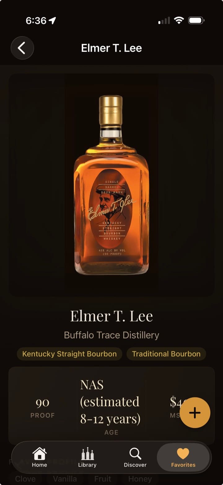 Bourbon Library: Bottle detail